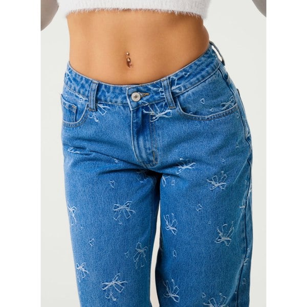 Pink Vanilla Ribbon Bow Jeans