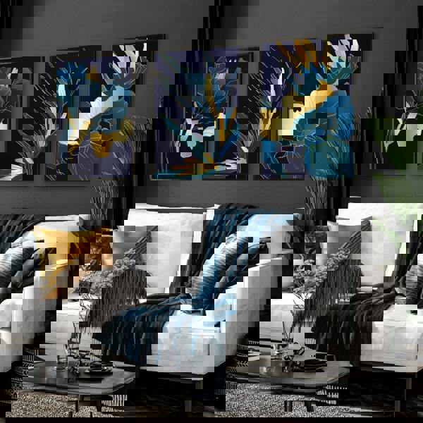 Living room artwork | set of 3 Teal wall art prints