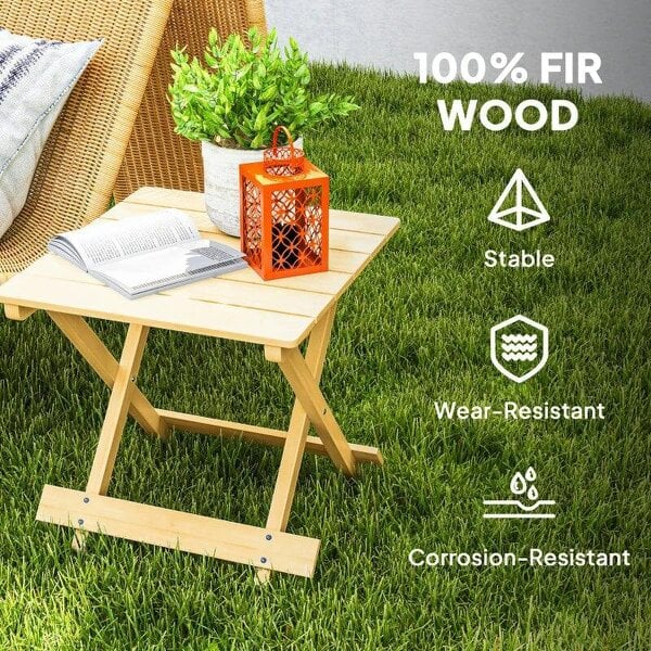 Bobobiy Wooden Foldable Outdoor Coffee Table