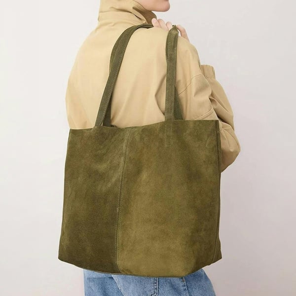 WOVCOR Genuine Leather Suede Women's Maxi Shoulder Bag