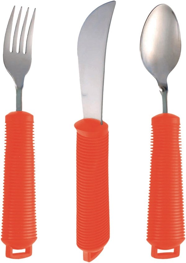 Aidapt Shine Bendable Cutlery Set  3 Piece  Red