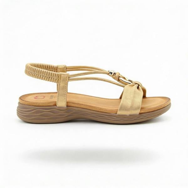 Heavenly Feet Heavenly Feet CHIME Womens Slingback Sandals Gold