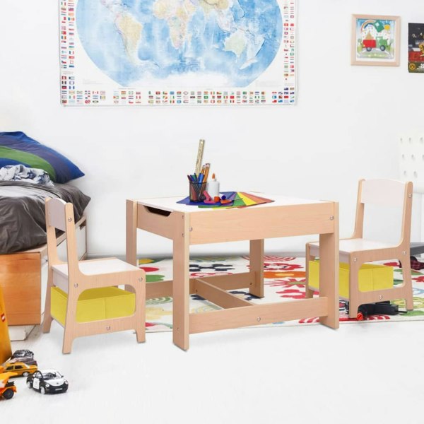 Berkfield Children's Table with 2 Chairs MDF