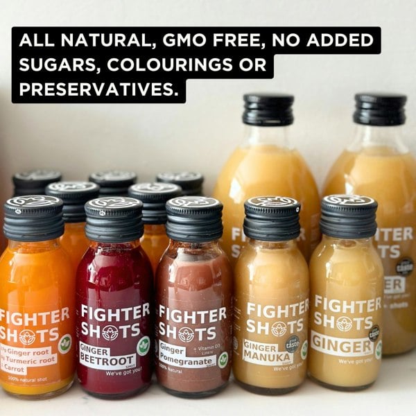 Fighter Shots Ginger + Manuka Honey 6 or 12x 60ml