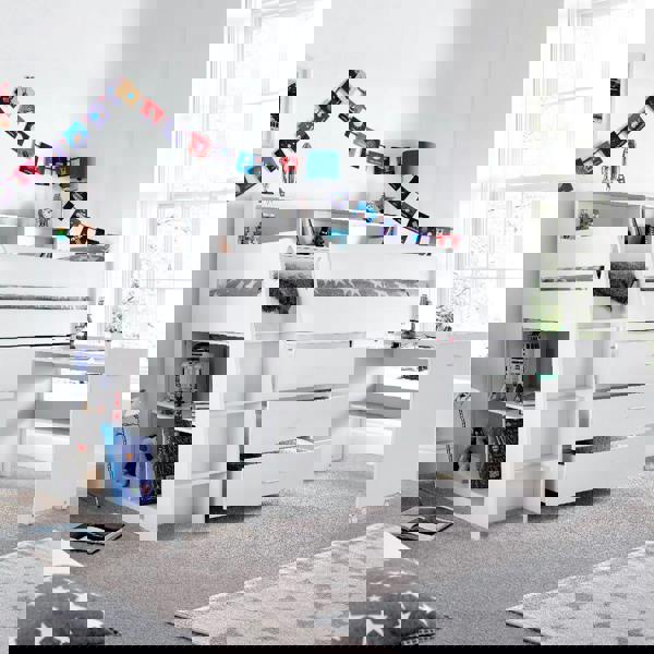 Bedmaster Ersa Mid Sleeper Storage Bed And Desk