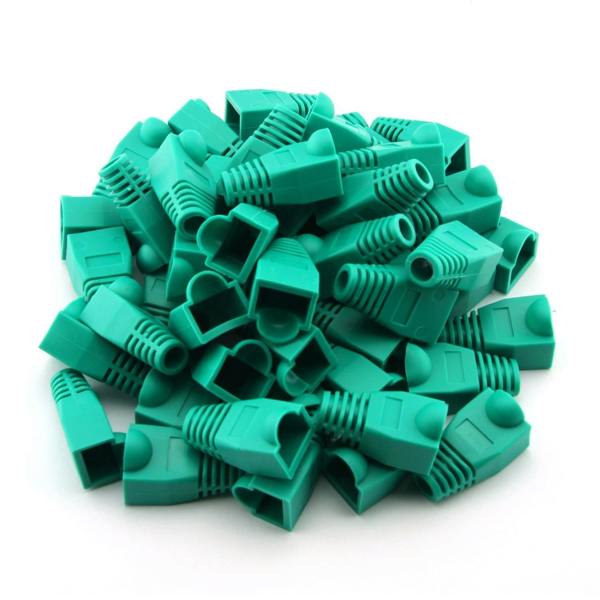 ATEK RJ45 CAT5e CAT6 Ethernet Connector Boots Green