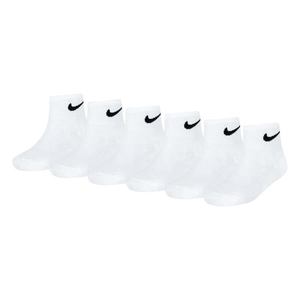 Nike Childrens/Kids Swoosh Trainer Socks (Pack of 6) - White - 