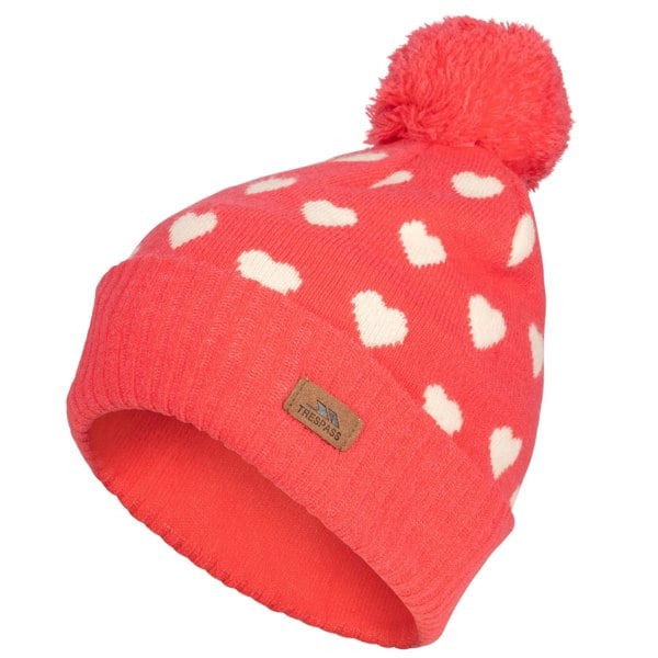 Trespass Girls Jude Pom Pom Beanie - Strawberry