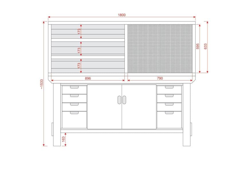 Arbor Garden Solutions Acorn Heavy-duty Cupboard Workbench (V.4)