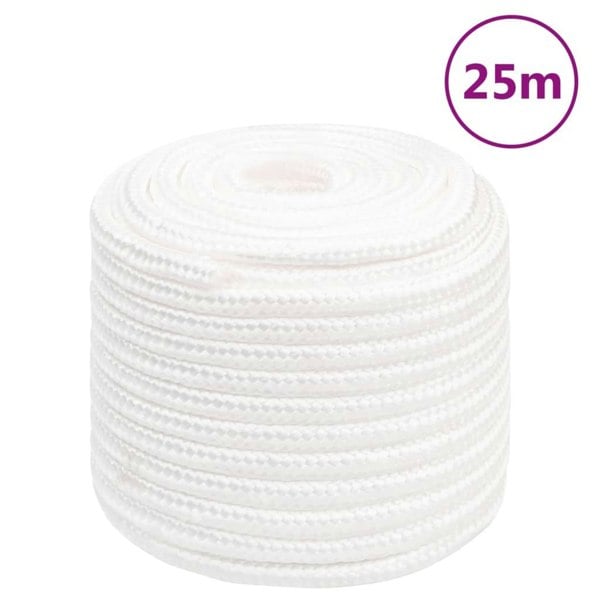 Berkfield Boat Rope Full White 18 mm 25 m Polypropylene