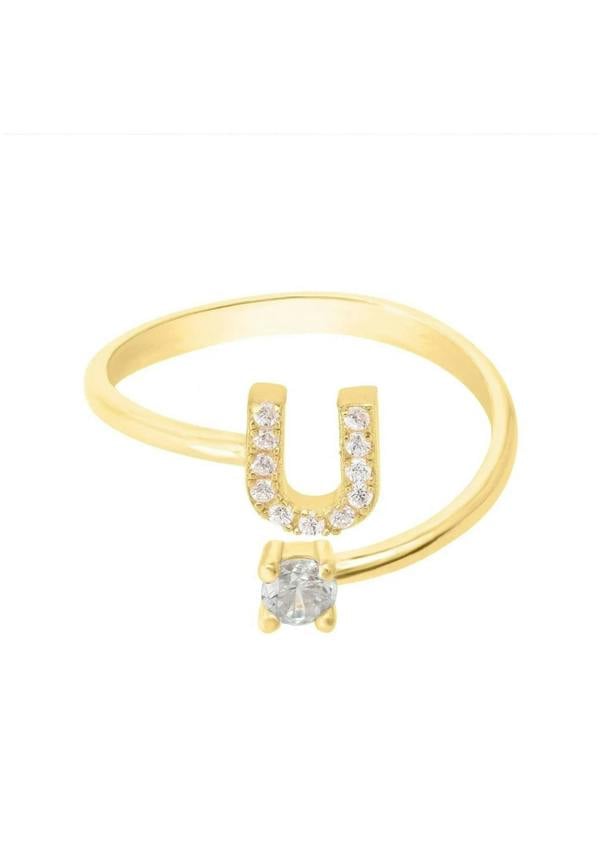 Initial Ring Gold U - LATELITA Rings