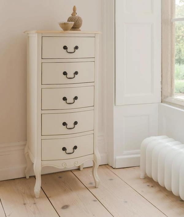 Statement Furniture Juliette Tallboy 5 Drawer French Style Bedroom Chest