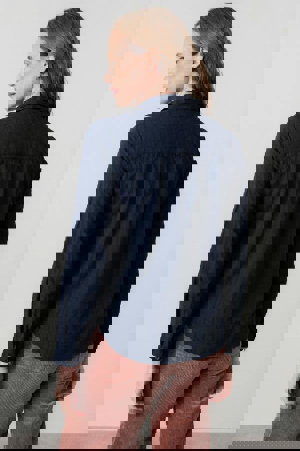 Lily & Me Patsy Organic Cotton Check Shirt Navy