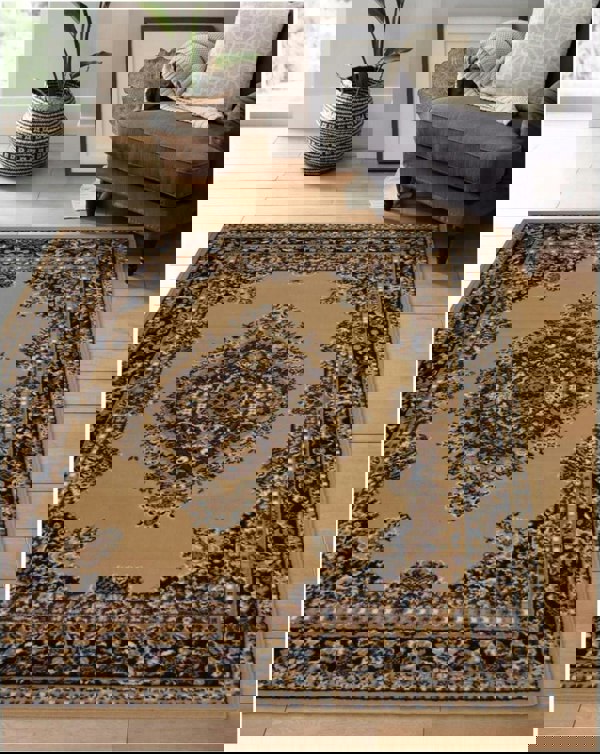 Maestro Collection Traditional Design Rug in Brown –The Rugs