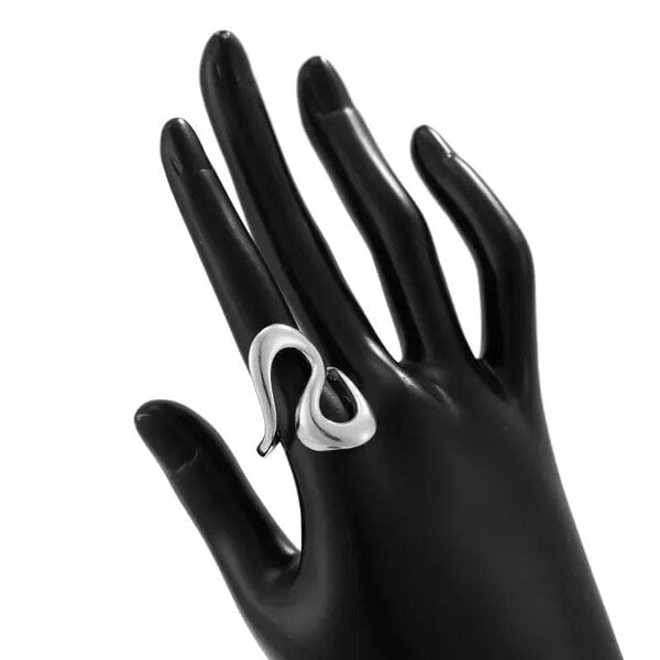 The Colourful Aura Infinity Loop Adjustable Ring Chunky Gold Statement Band