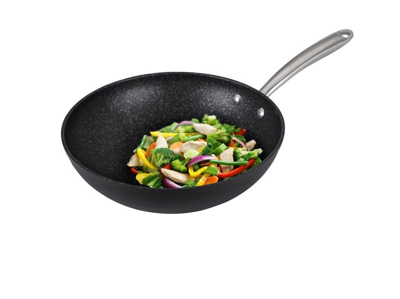 Prestige Scratch Guard Stir Fry Pan Induction Cookware Non Stick Wok Pan - 29 cm