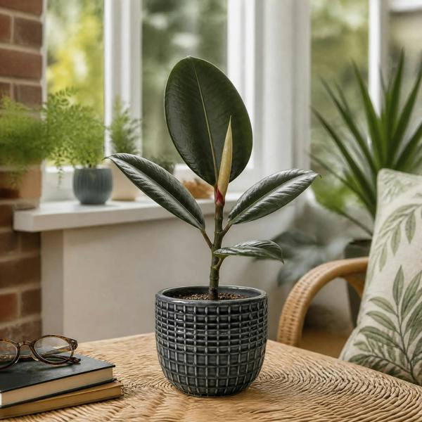 Ficus Robusta Rubber Plant 17cm Pot – Easy Care Indoor Houseplant Plants By Post