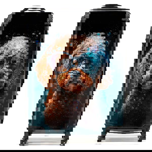 Warren Reed Cavapoo Dog Face Splashart Suitcase