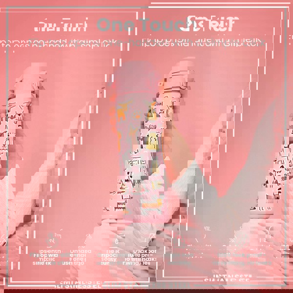 ION8 Leak Proof Slim Water Bottle, Stainless Steel, Dogs, 600ml (20oz)