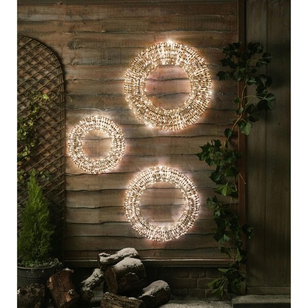 MySmartBuy GlitterTwist Gold Wreath 40cm LV