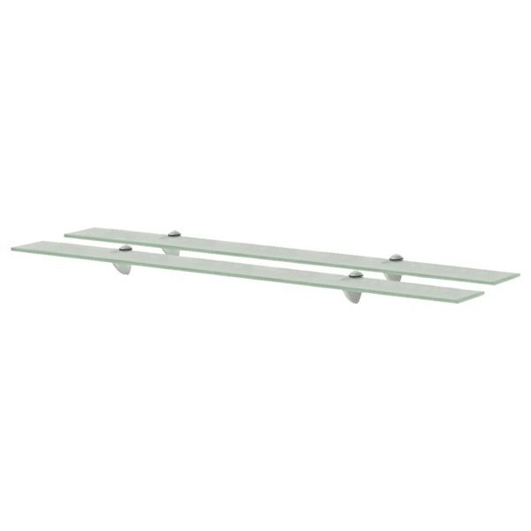 Berkfield Floating Shelves 2 pcs Glass 100x20 cm 8 mm