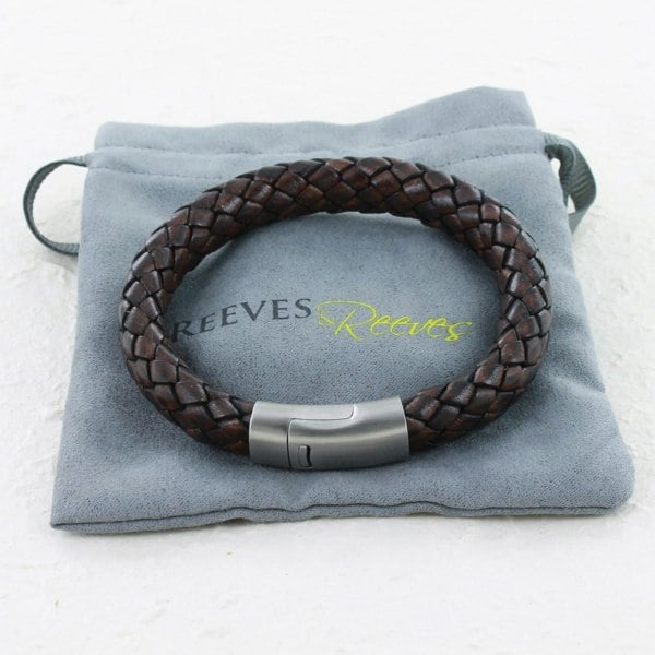 Chunky Clasp Leather Bracelet - Reeves & Reeves