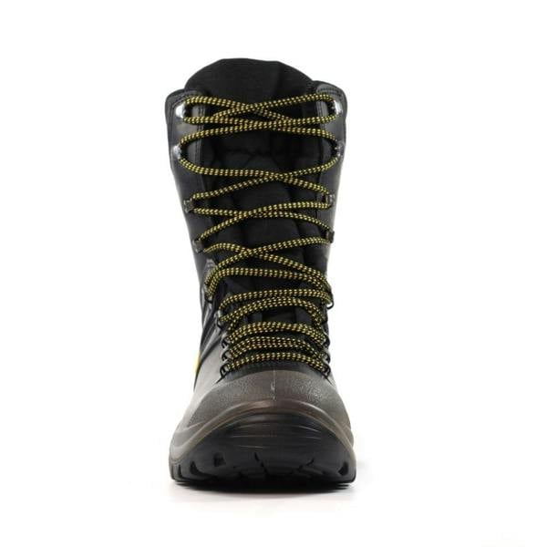 Front view of Grisport Dynamite Waterproof Safety Boot with steel toe protection and padded comfort collar