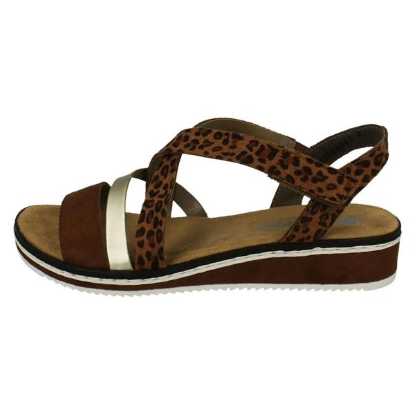 Rieker Ladies Rieker Wedge Heeled Sandals V3663