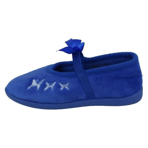Spot On Infant Girls Spot On Slippers with Butterfly Stitching