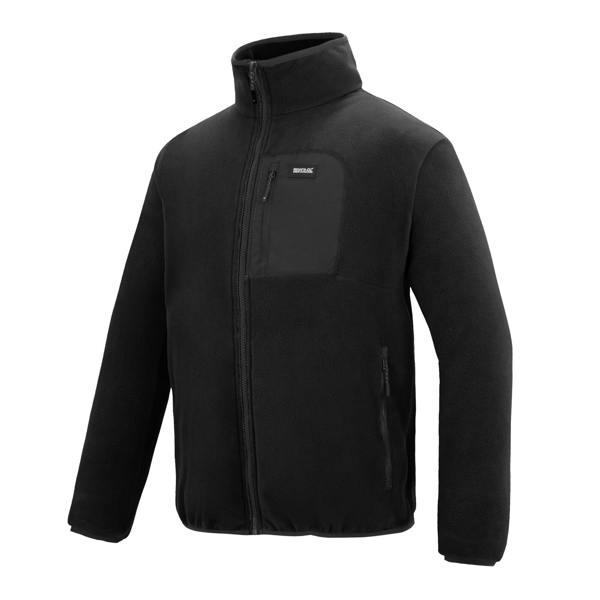 Regatta Mens Frankie Full Zip Fleece Jacket - Black - 