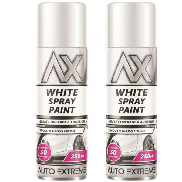 Auto Extreme 2X Auto Extreme White Gloss Spray Paint 250ml