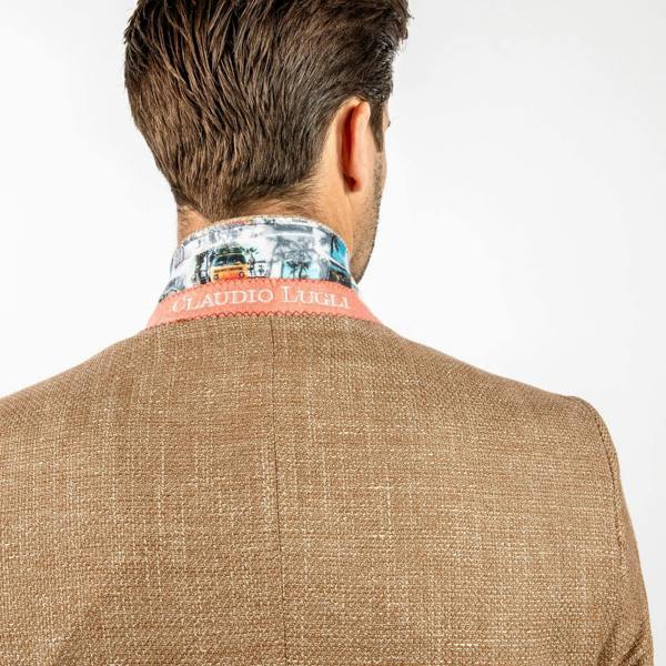 LIGHTWEIGHT TEXTURED SUMMER JACKET – Premium Men's Patterned Shirt by Claudio Lugli | Bold Design, Tailored Fit, Best Printed Shirts