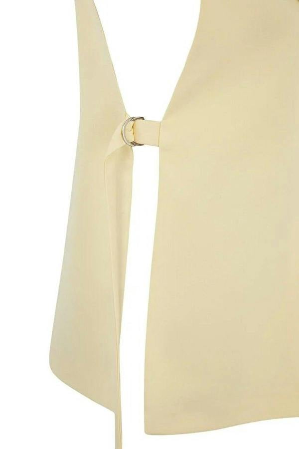 WOVCOR Oversize Lined Woven Vest with Side Tie Detail