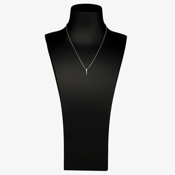 T. H. Baker Two-tone Cubic Zirconia Bar Pendant and Earrings Set SET13967