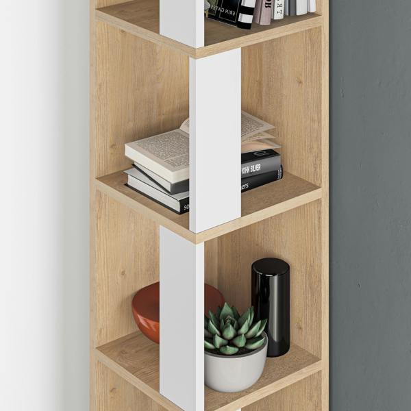 Decortie Piano Modern Corner Bookcase Tall Display Unit 158.9cm