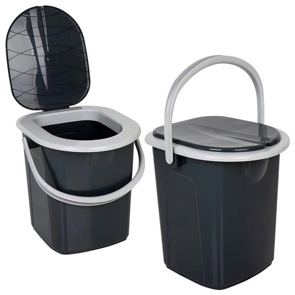 1 x Portable Lightweight 22 Litre Camping Toilet With Seat & Lid