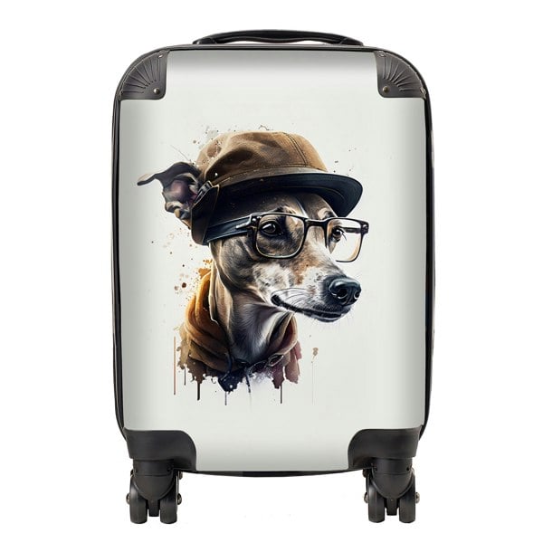 Warren Reed Whippet Dog Splashart Suitcase