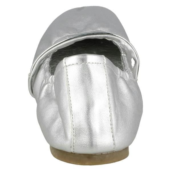 Spot On Ladies Spot On Rouched Topline Flat Ballerinas F80270