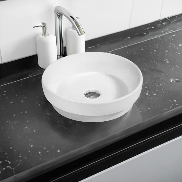5409 ceramic 100.5cm thick edge inset basin with scooped full bowl