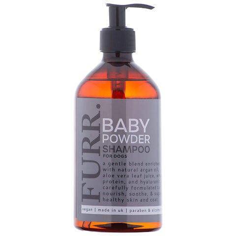 FURR Baby Powder Dog Shampoo 500ml Gentle Puppy & Dog Shampoo with Argan Oil, Aloe Vera & Hyaluronic Acid