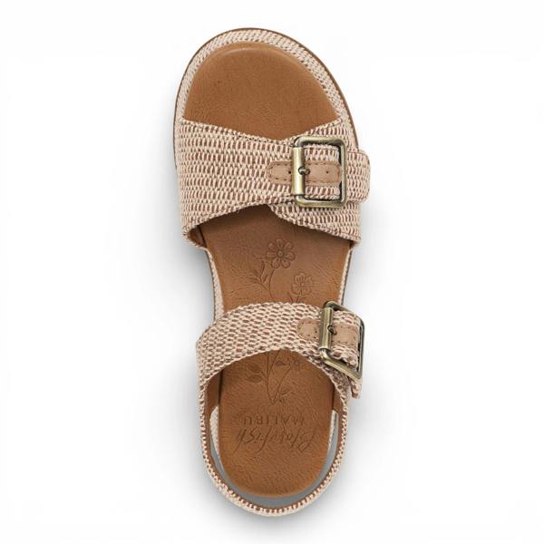 Blowfish Malibu Magical- Women's Beige Faux Leather Platform Sandals