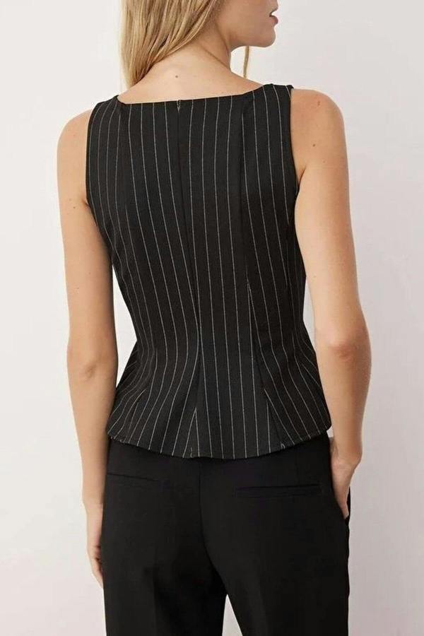 WOVCOR Peplum Boat Neck Stretch Knit Blouse