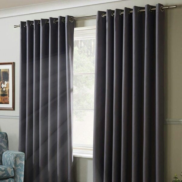 Blackout Silver Eyelet Eyelet Curtains