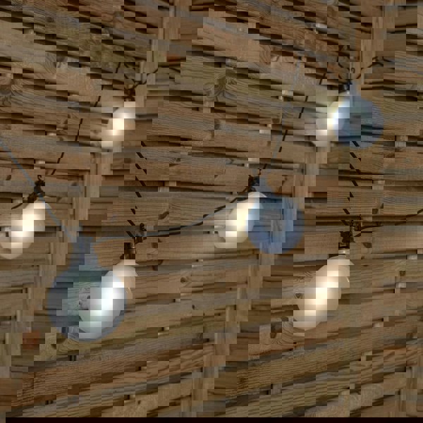 Samuel Alexander 4.5m Set of 10 Frosted Ball Style Cap String Lights with Filament in White