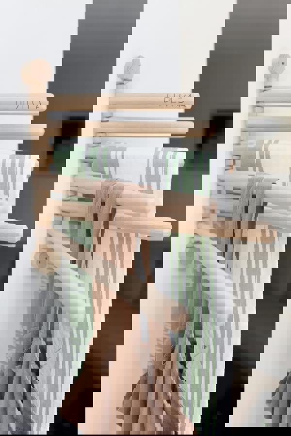 KitchenCraft Idilica Beechwood 6-Rail Wall Rack