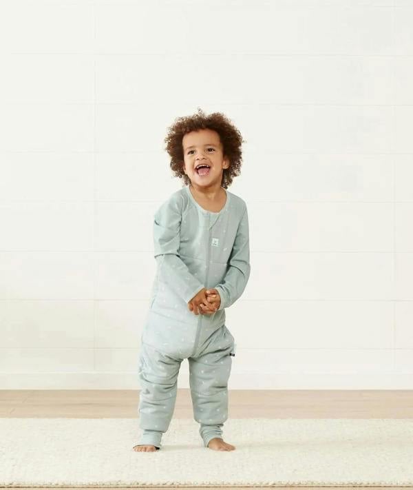 ergoPouch - Organic Winter Long Sleeved Sleep Onesie - Sage - 2.5 TOG