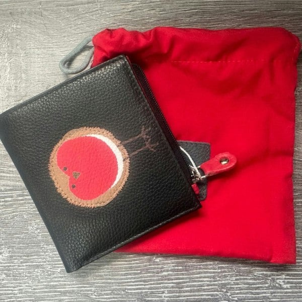 Mala Leather Bobbie Robin Bird Small Leather Purse