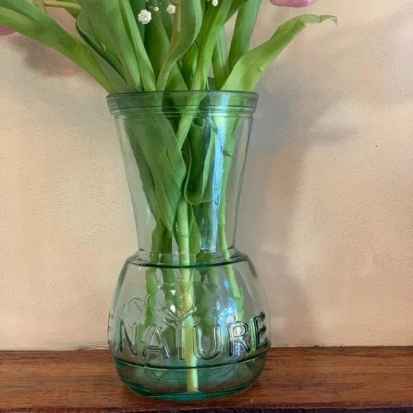 Recycled Glassware - Glass Vase - I Love Nature (4)