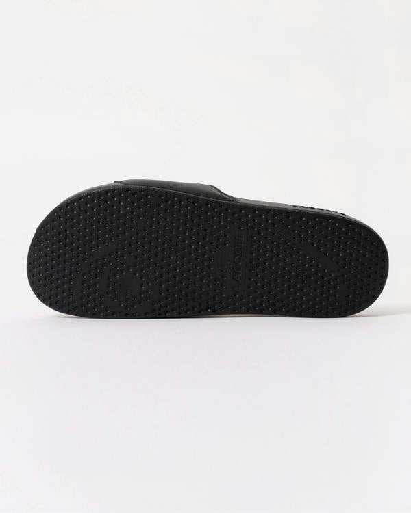 Lacoste Mens Serve Sliders - Black/White 312 - CHO - Designer Mens Sandals