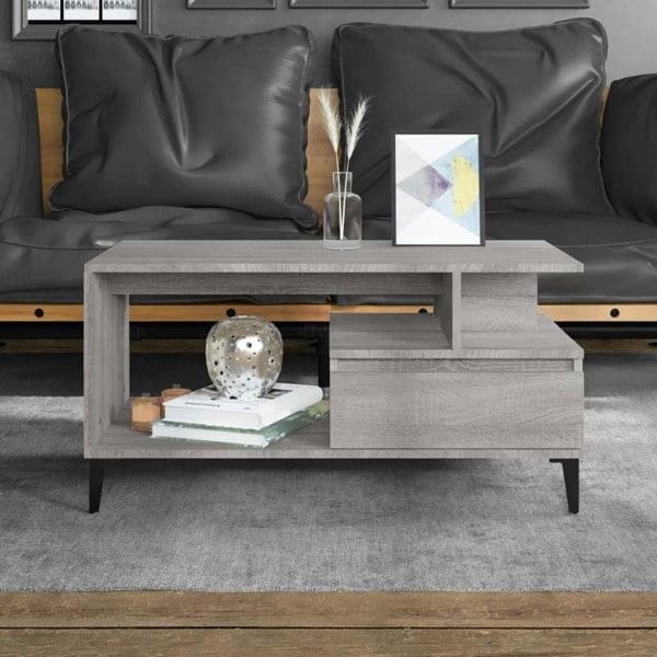 Berkfield Coffee Table Grey Sonoma 90x49x45 cm Engineered Wood